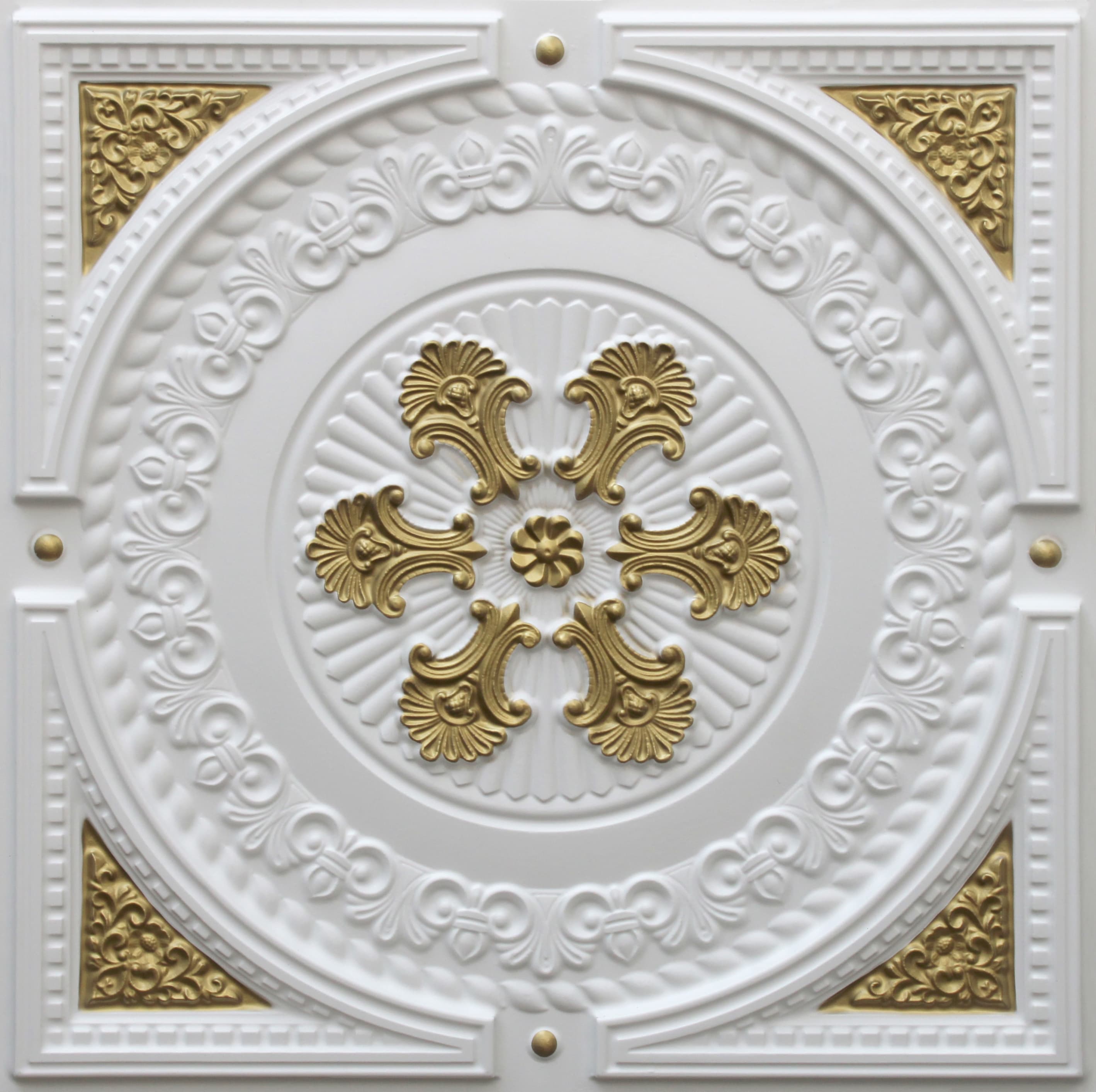 Glamor White - Brass decorative panel