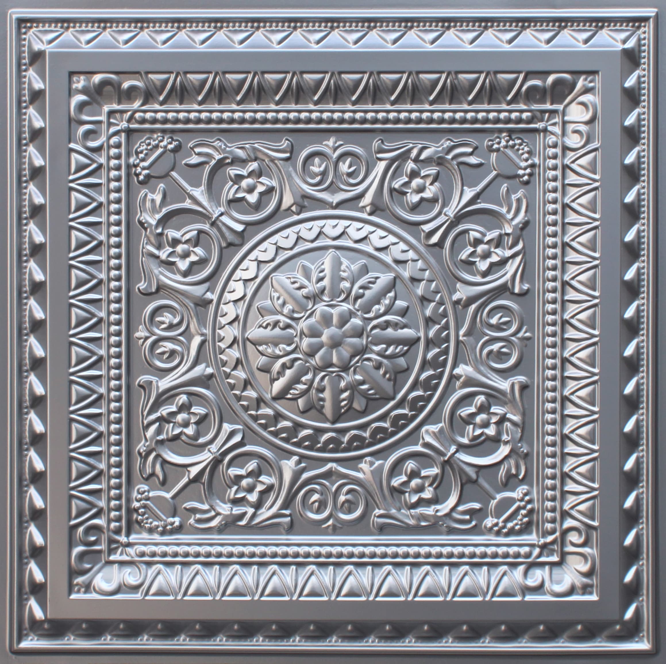 Silver - Red - Green decorative panel