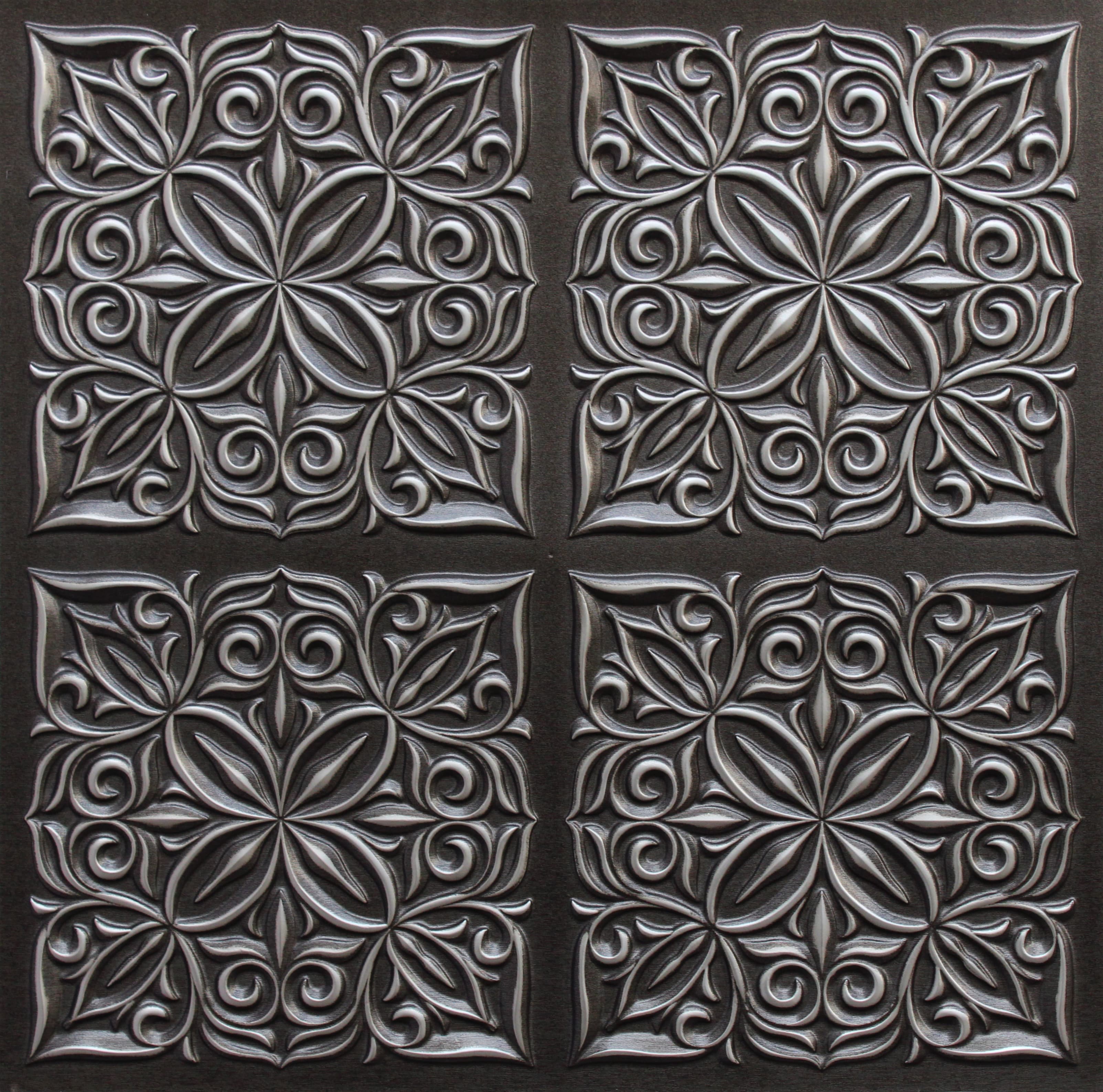 Antique Silver decorative panel