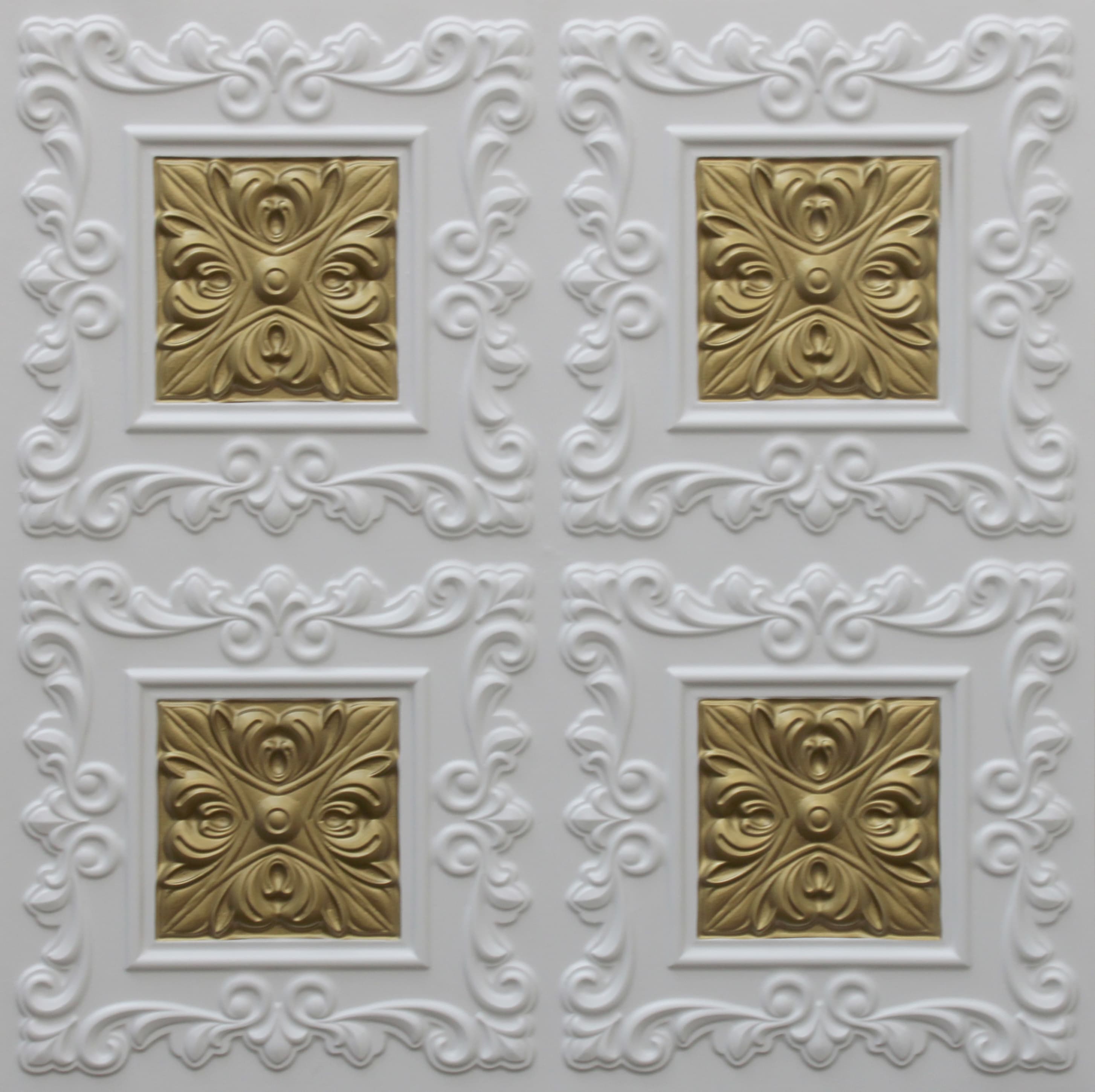 Glamor White - Brass decorative panel