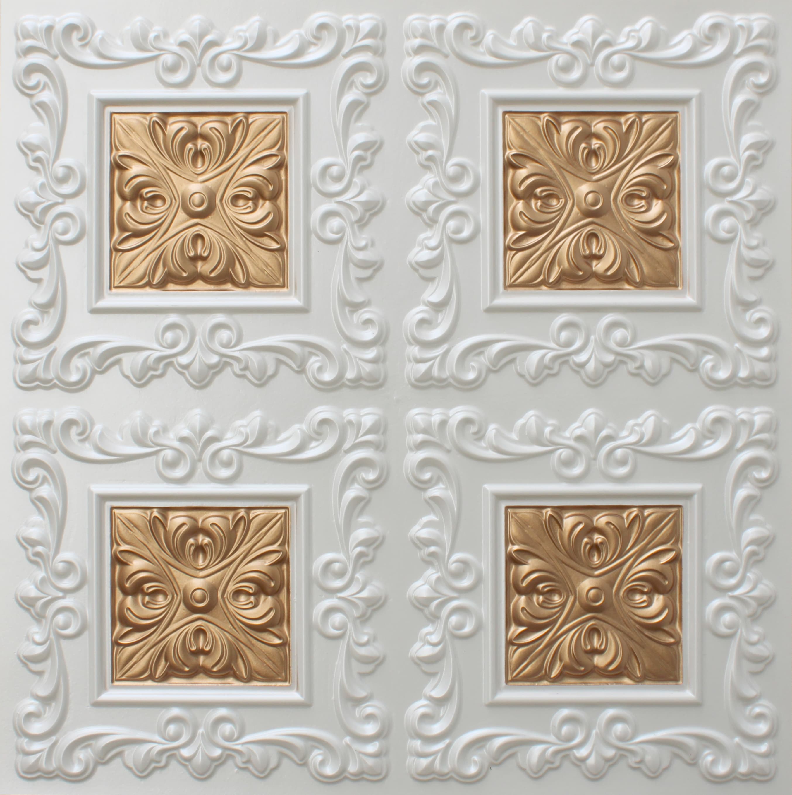 Pearl White - Gold decorative panel