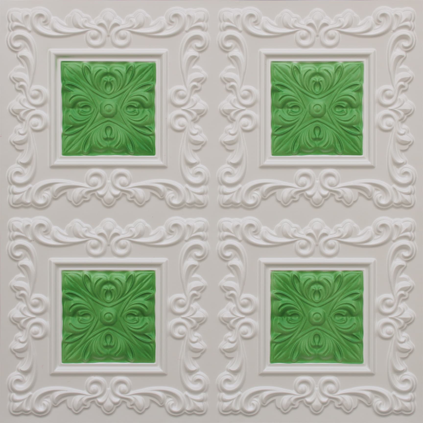 Pearl White - Green - Red decorative panel