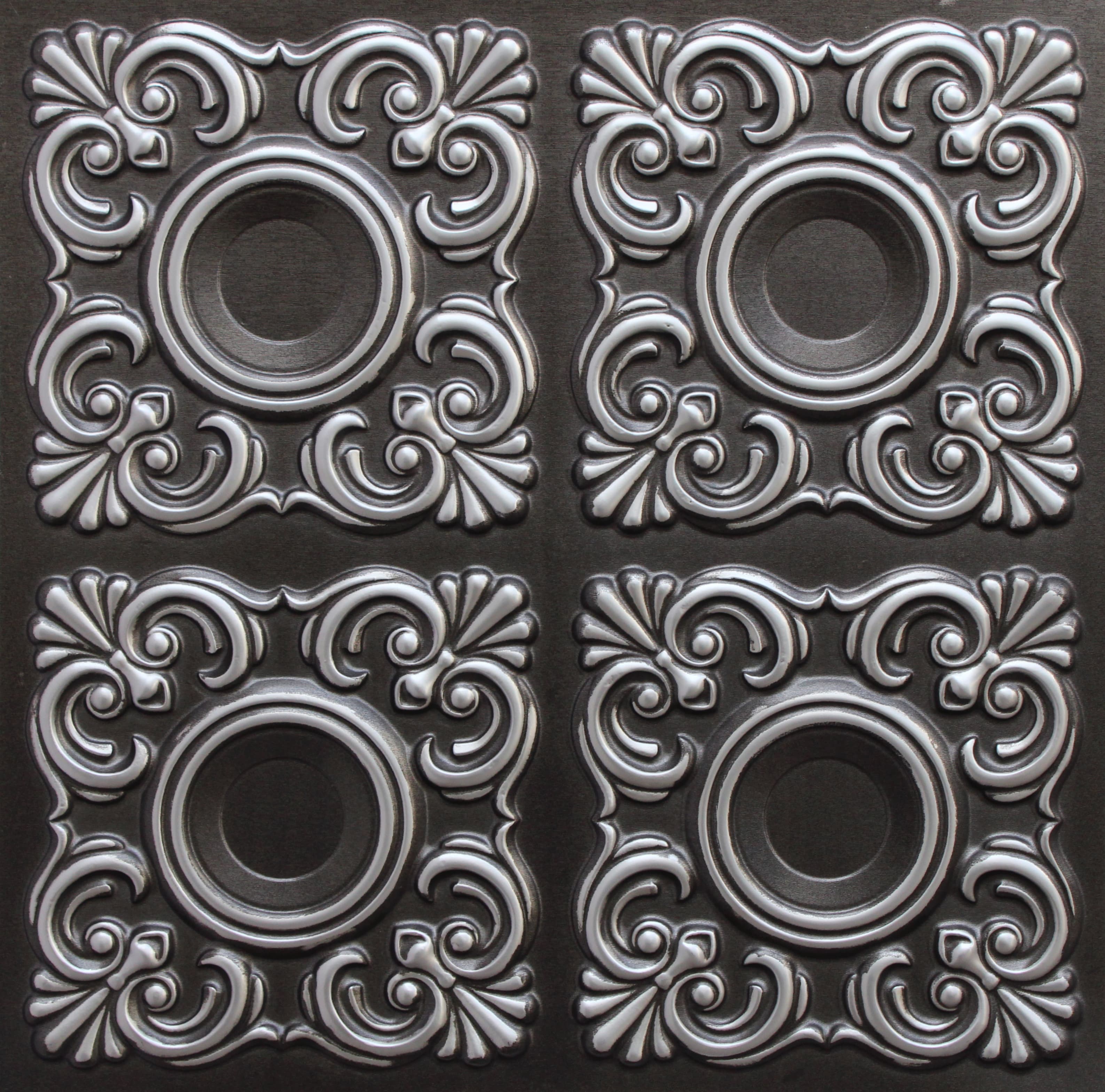Antique Silver decorative panel