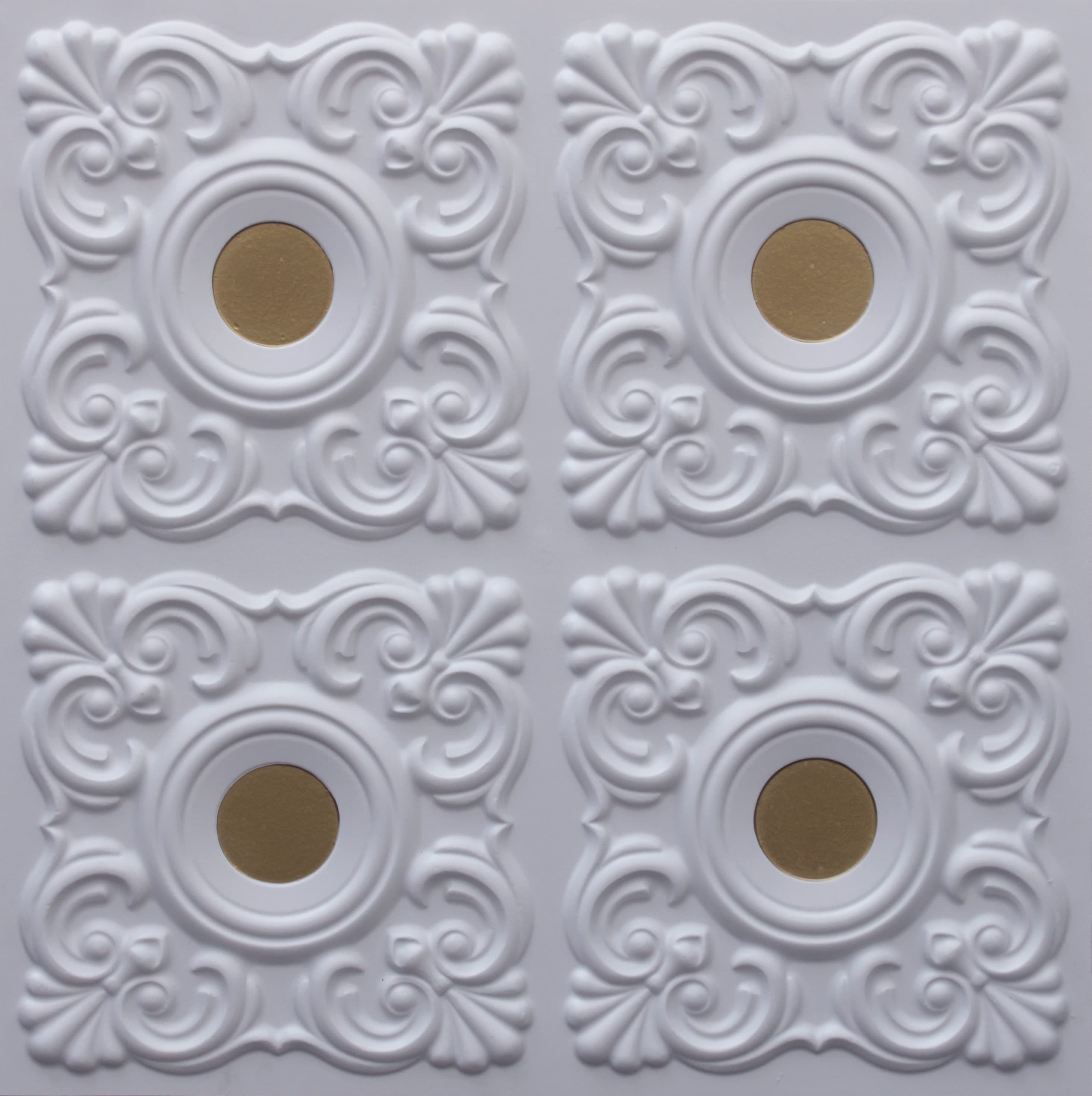 Glamor White - Brass decorative panel