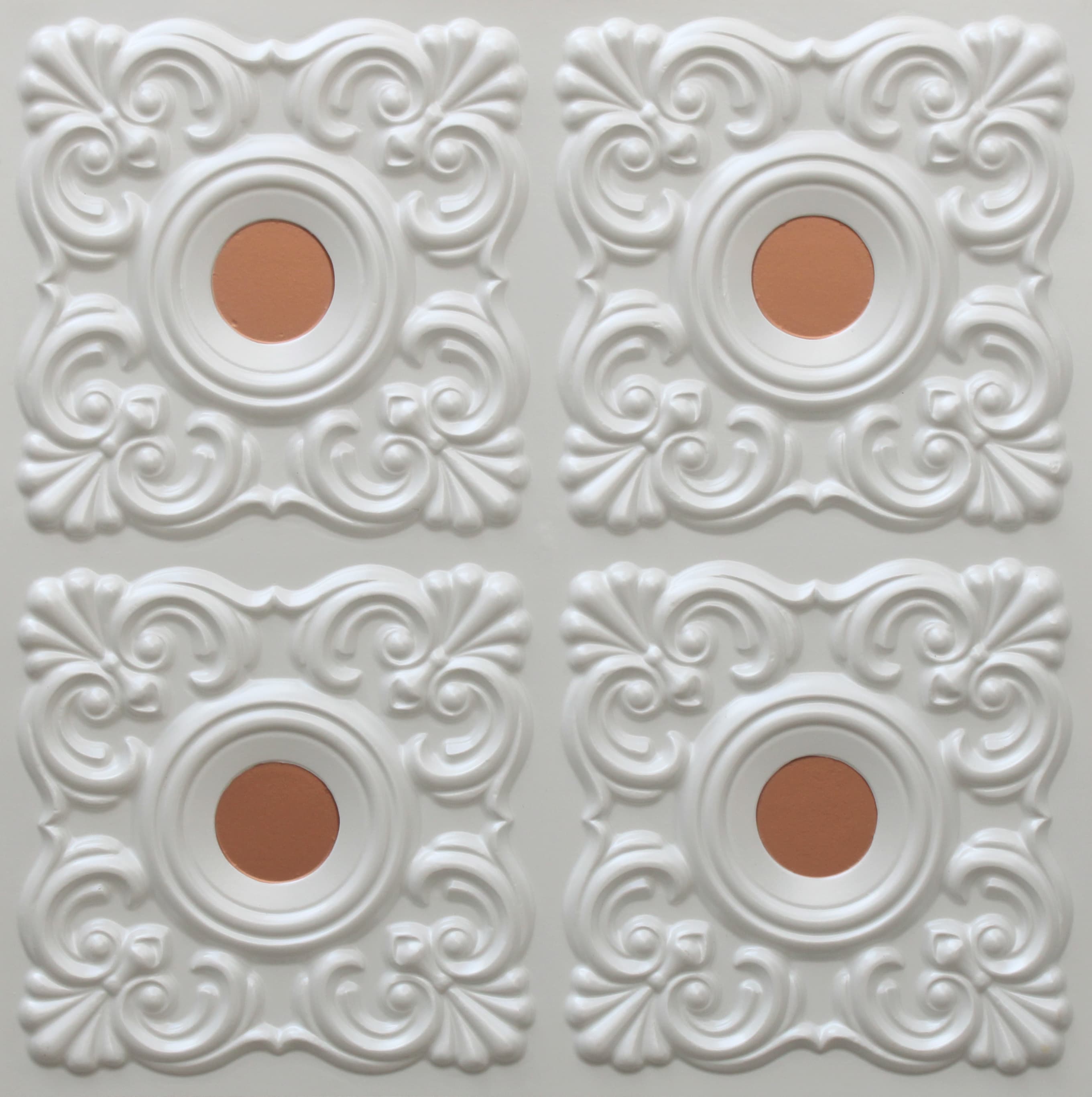 Pearl White - Brass decorative panel