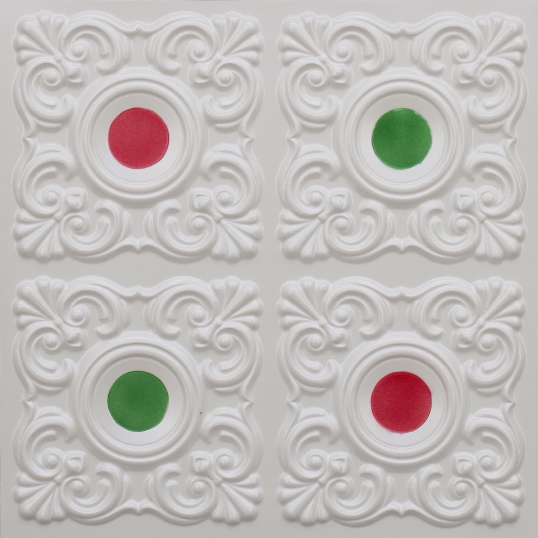 Pearl White - Gold decorative panel