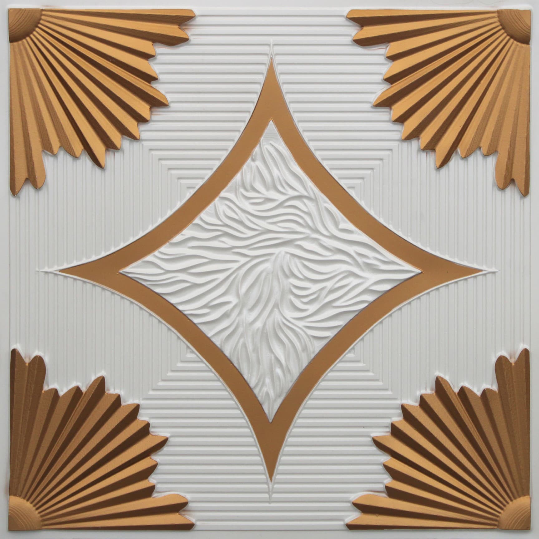 Pearl White - Gold decorative panel