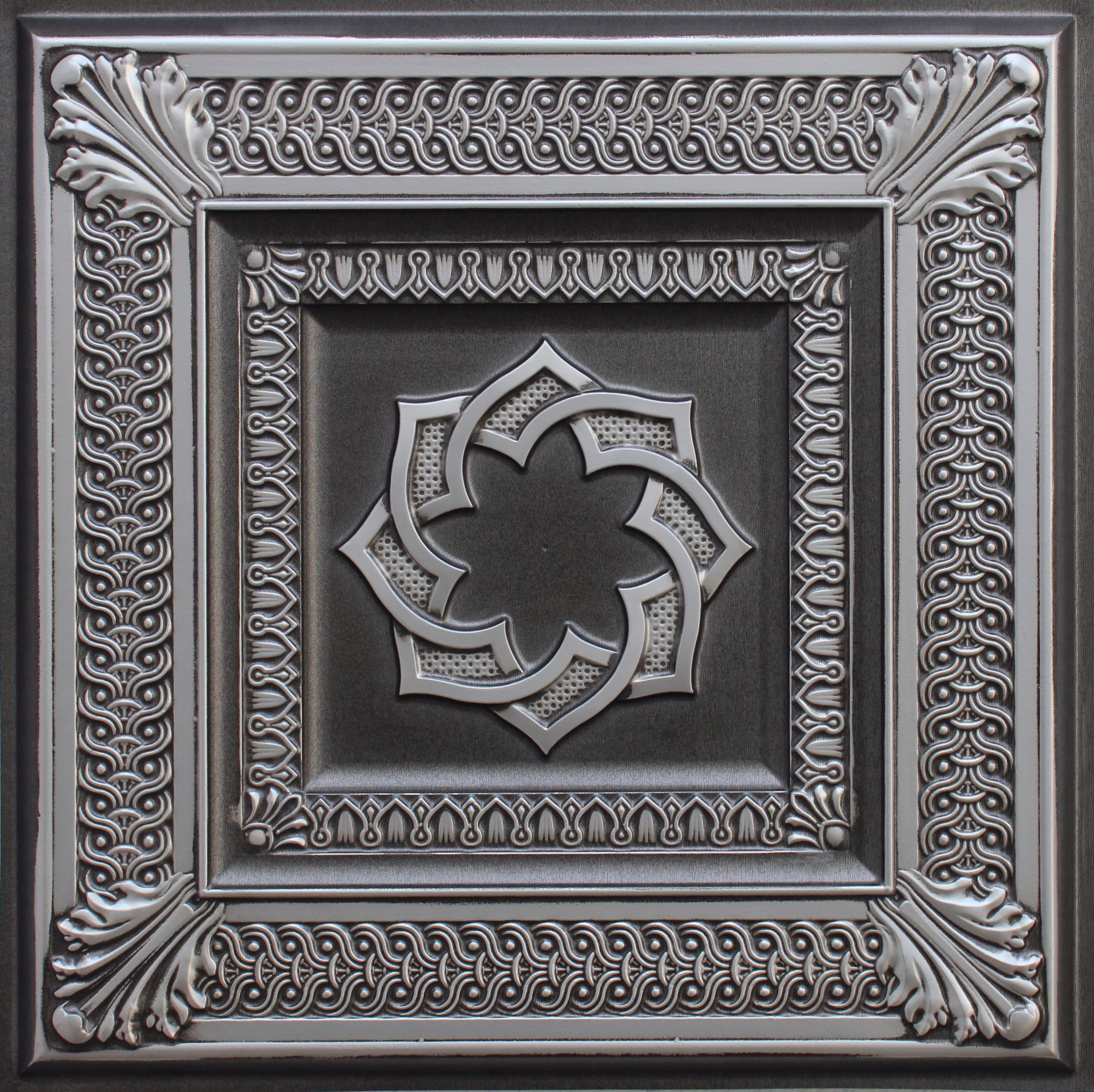 Antique Silver decorative panel