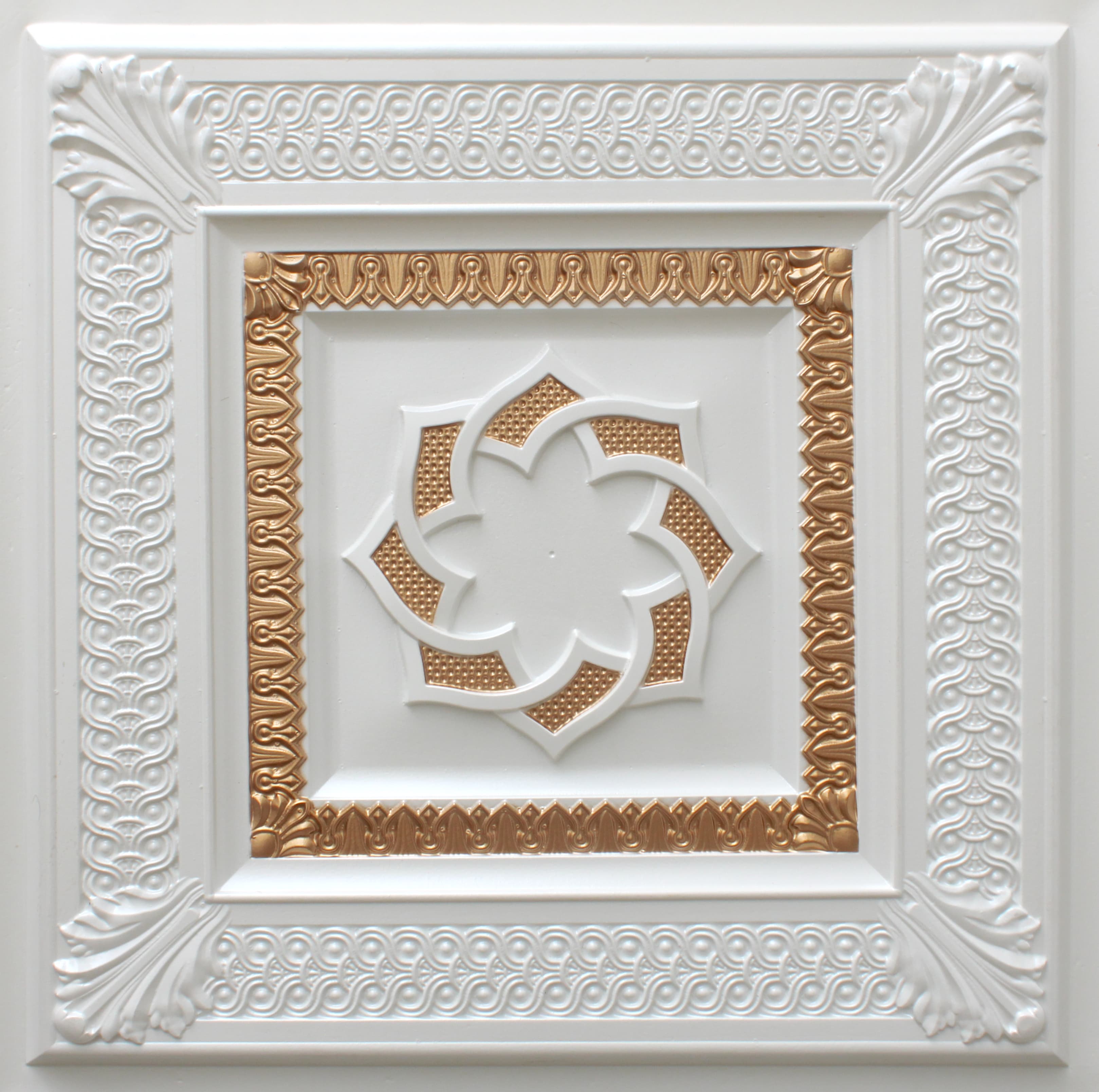 Pearl White - Gold decorative panel