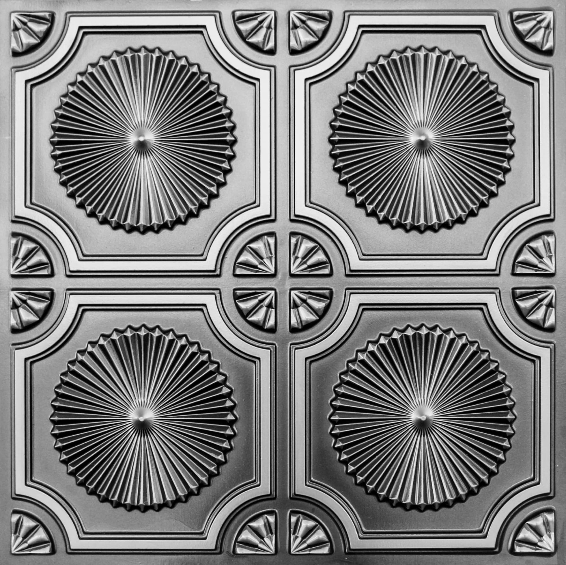 Antique silver decorative panel