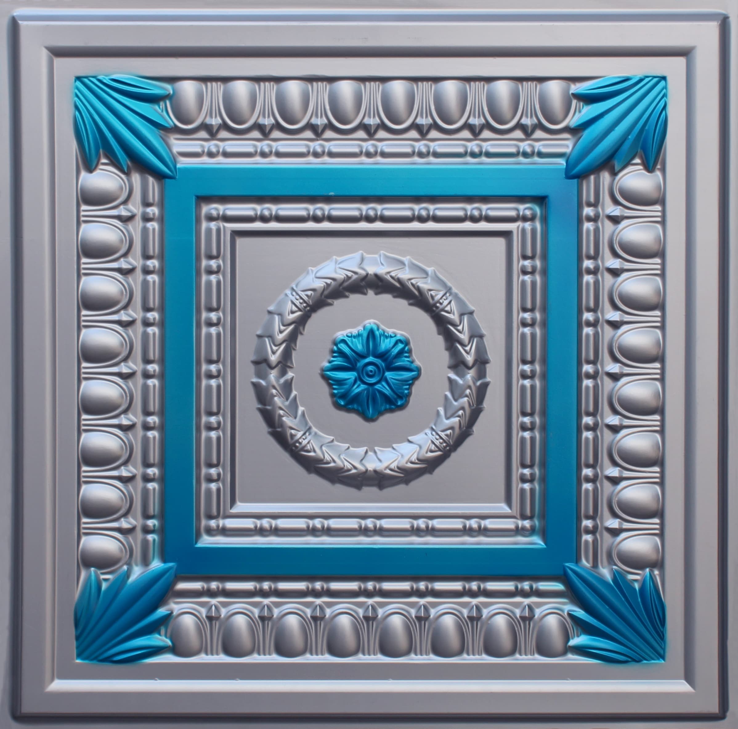 Silver decorative panel