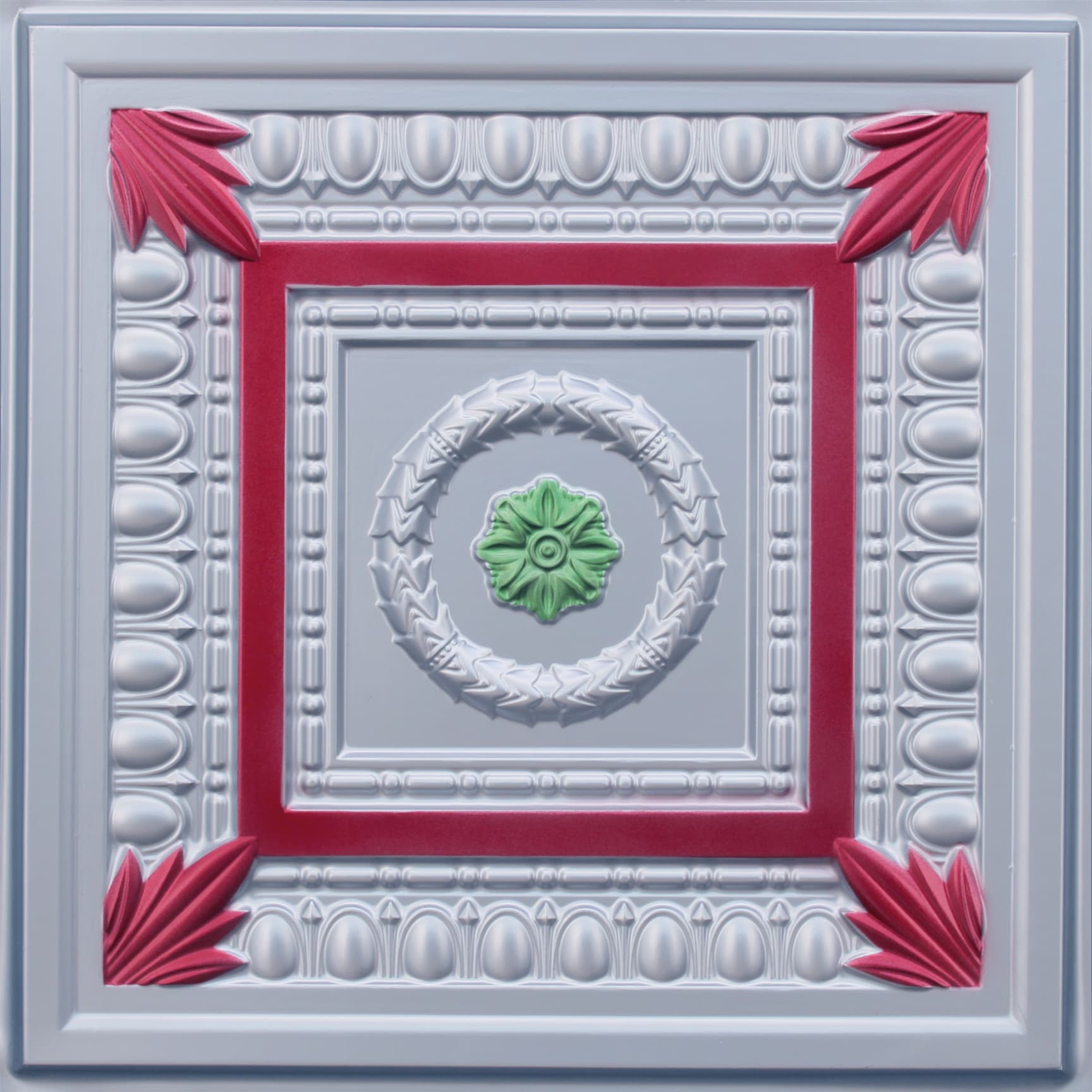 Silver - Blue decorative panel