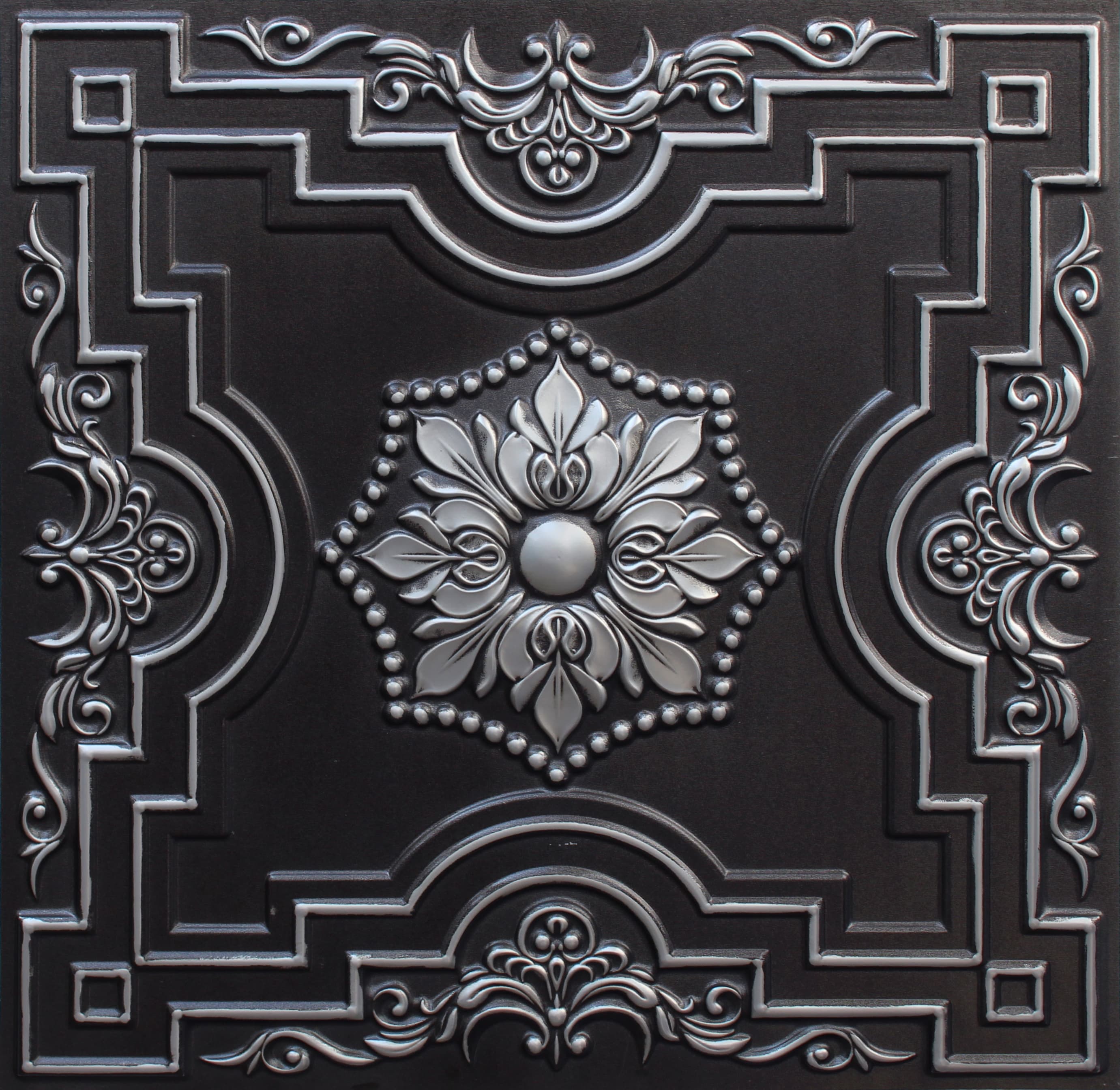 Antique Silver decorative panel