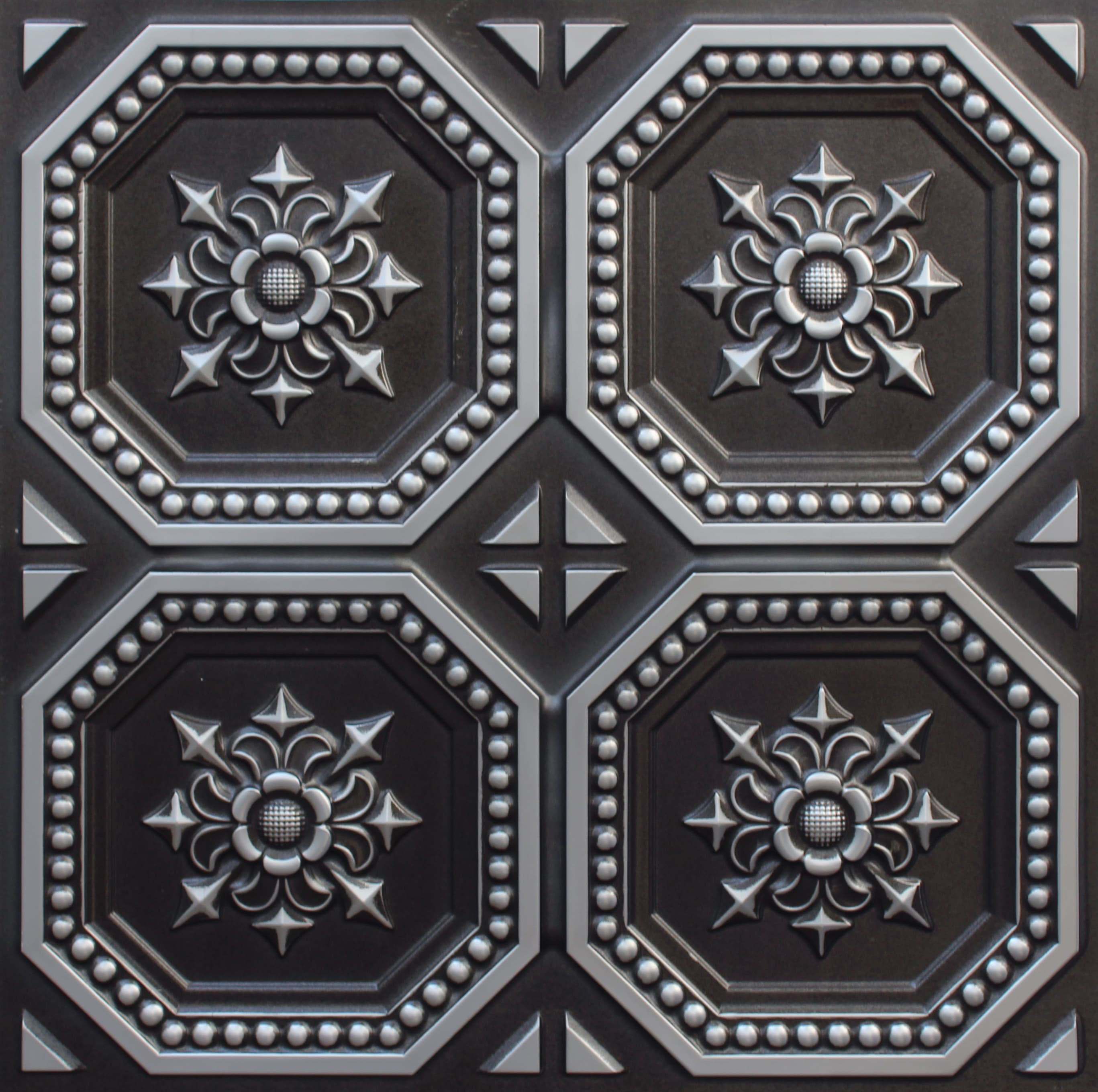 Antique Silver decorative panel
