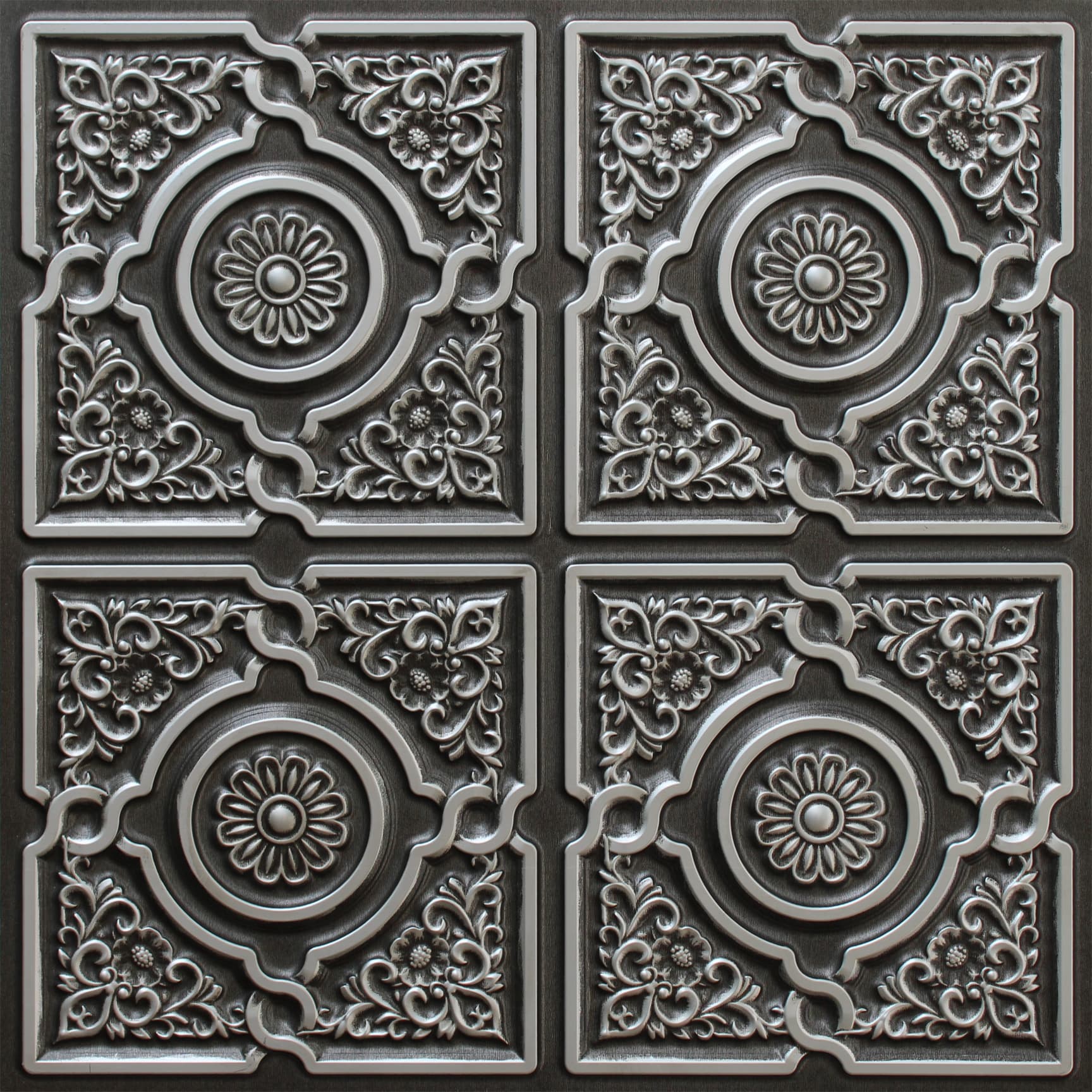 Antique silver decorative panel