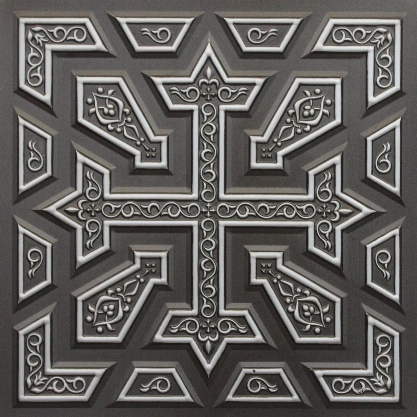 Antique Silver decorative panel