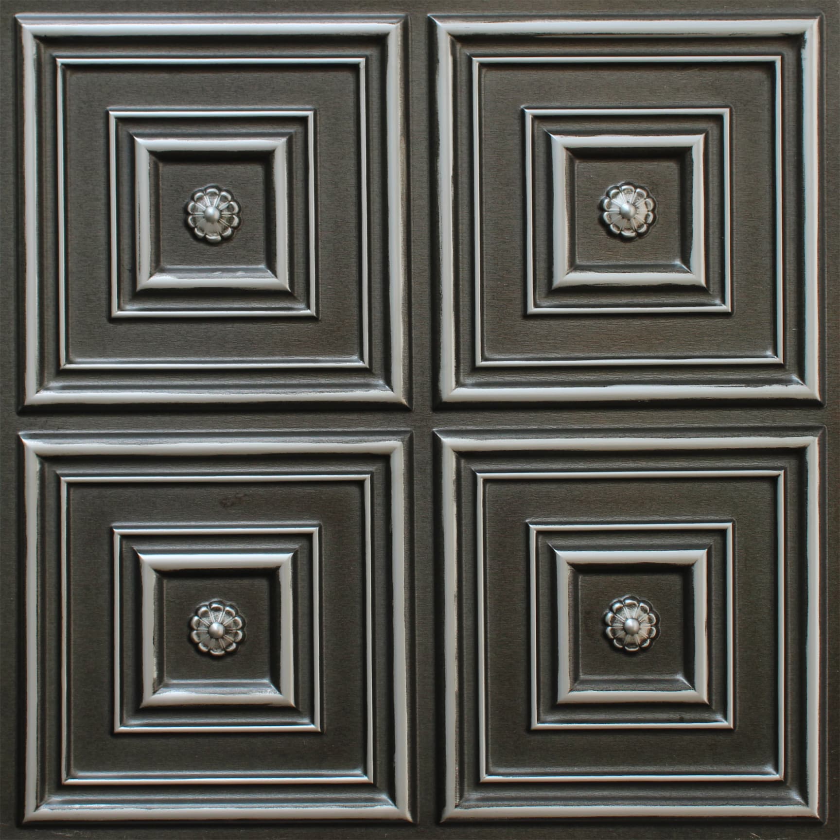 Antique silver decorative panel