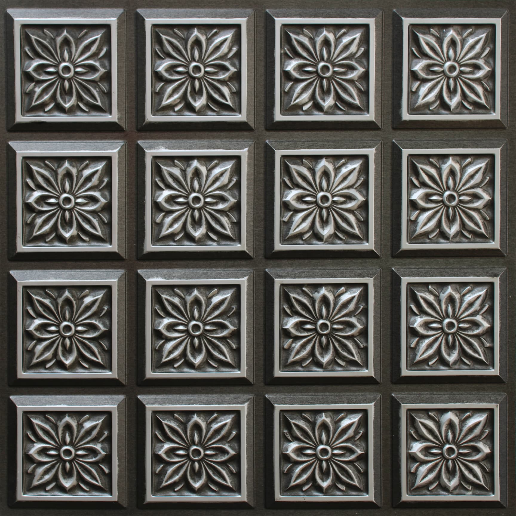 Antique silver decorative panel