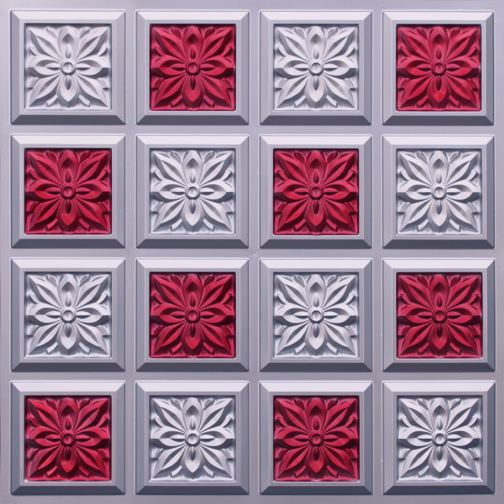 Silver decorative panel