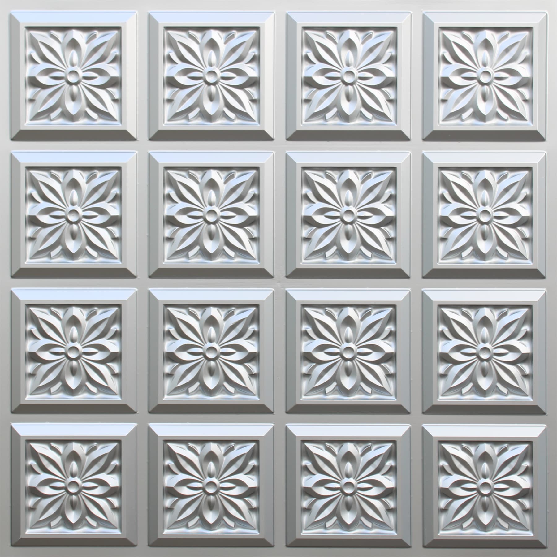 Silver - Red decorative panel