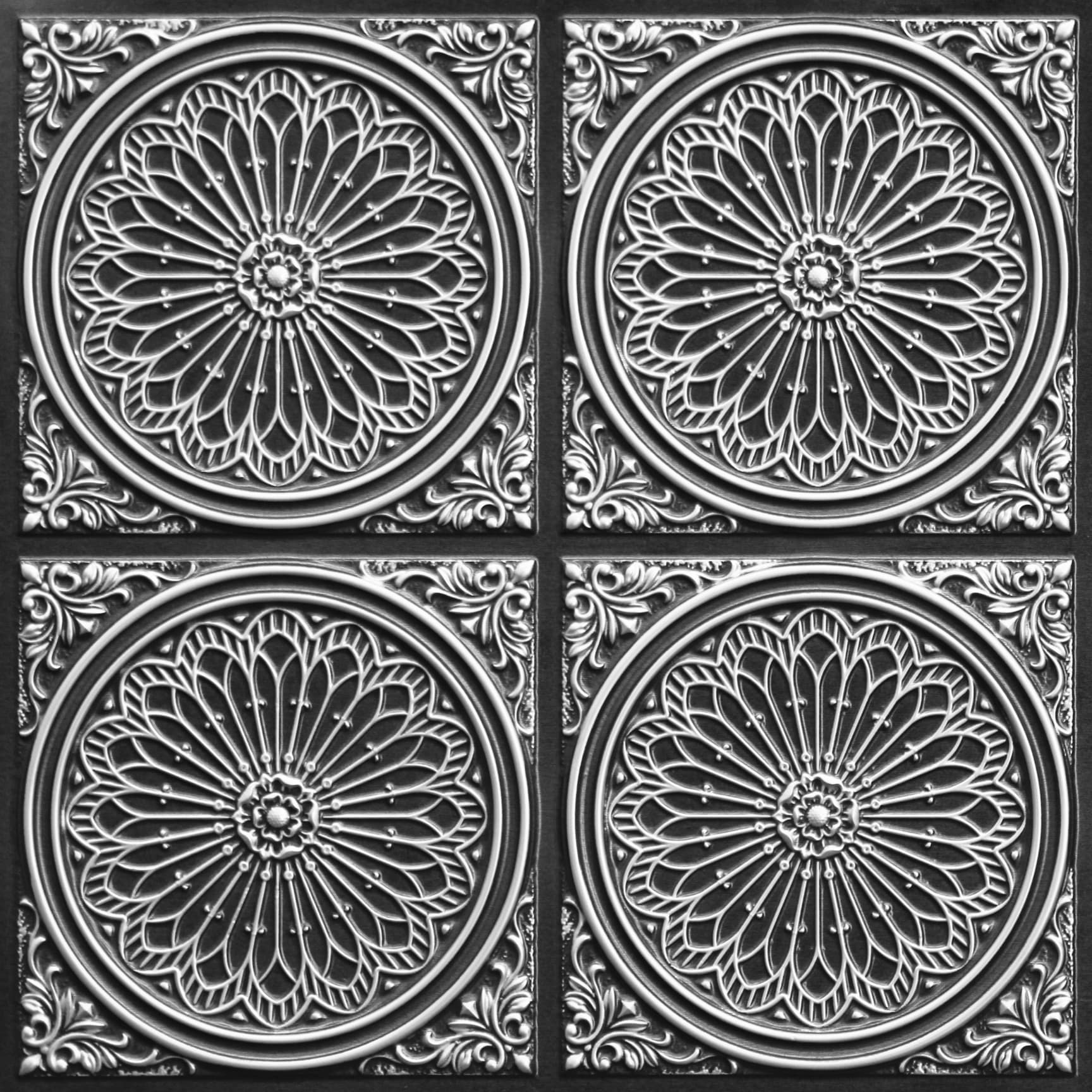 Antique Silver decorative panel