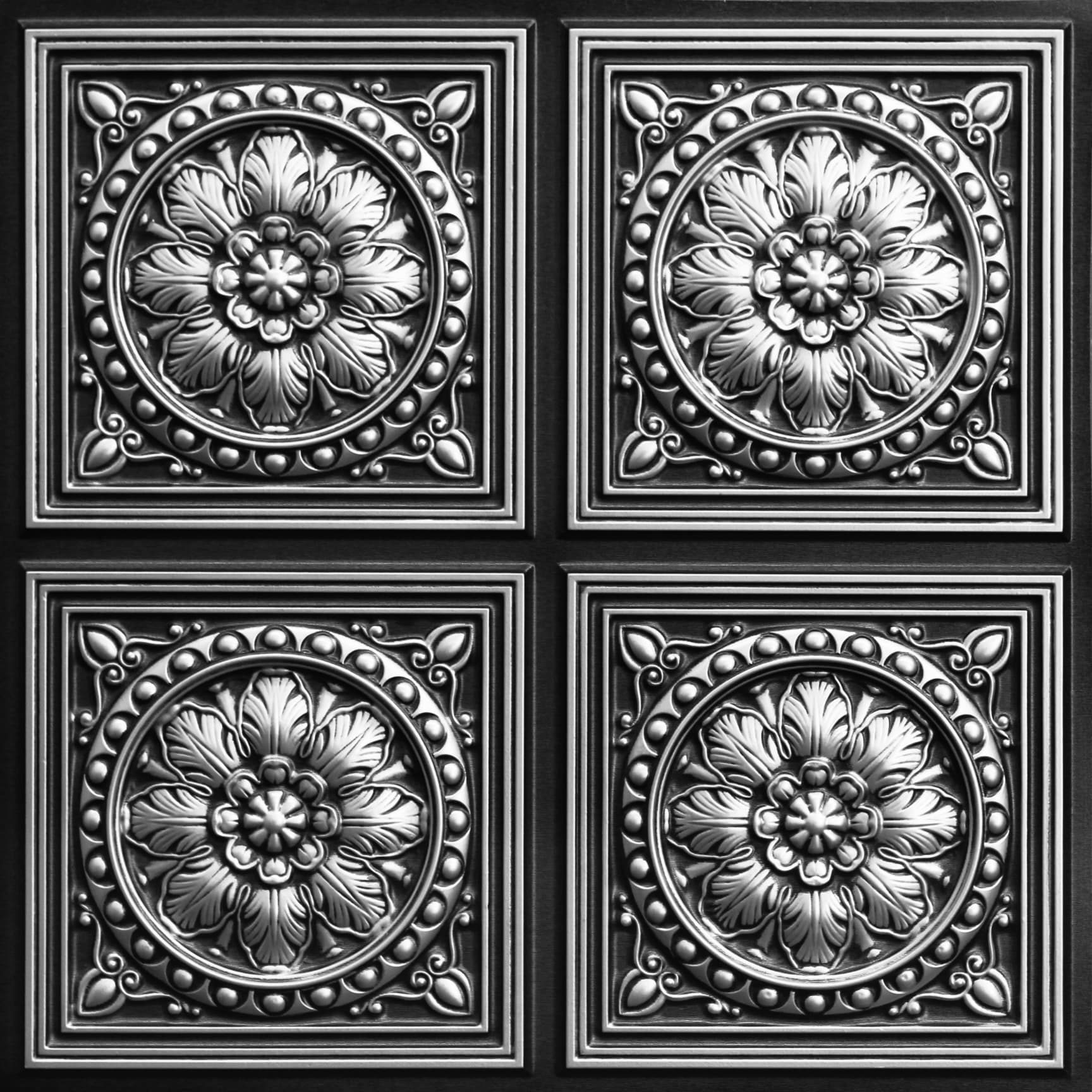Antique Silver decorative panel