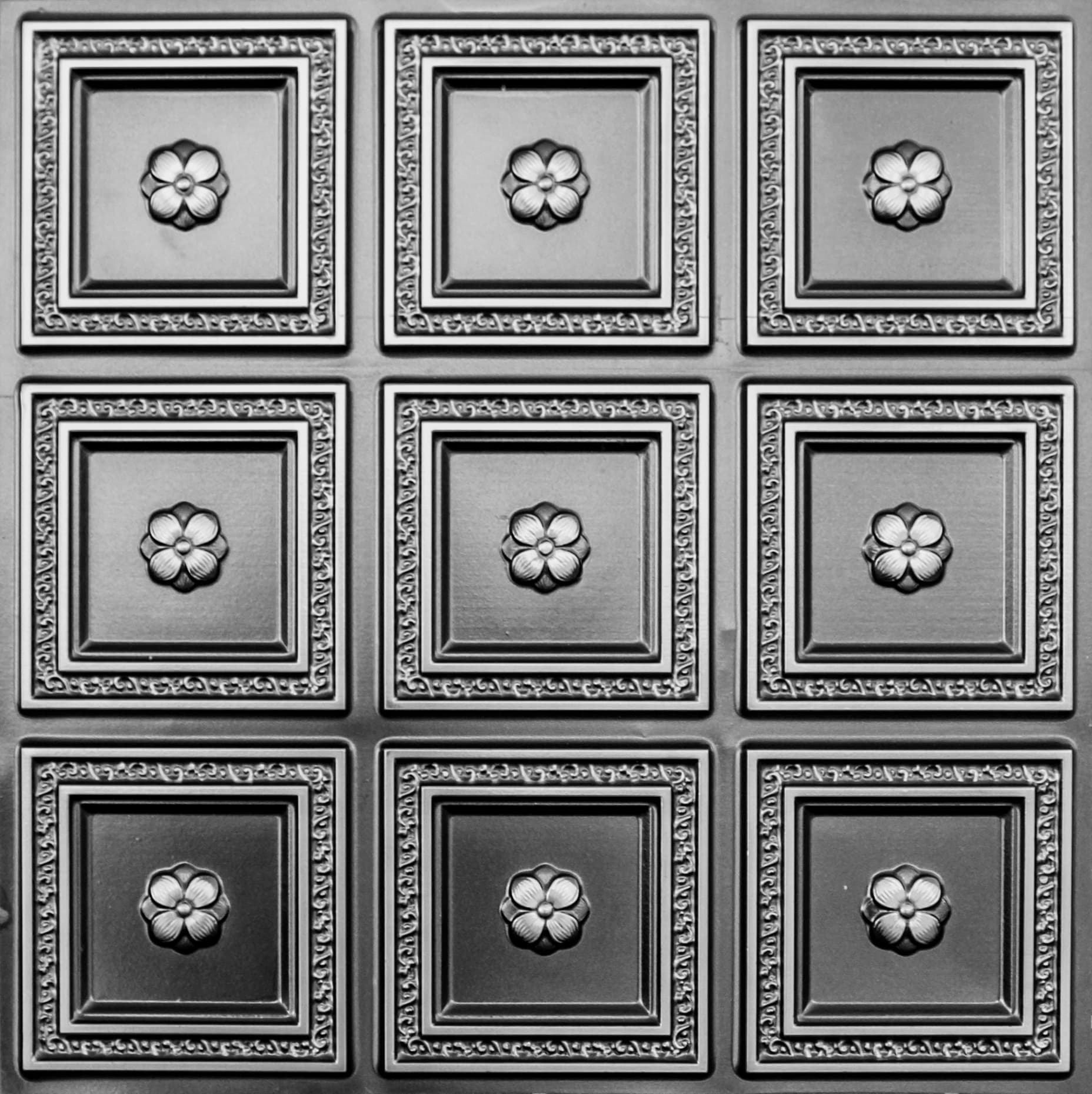 Antique Silver decorative panel