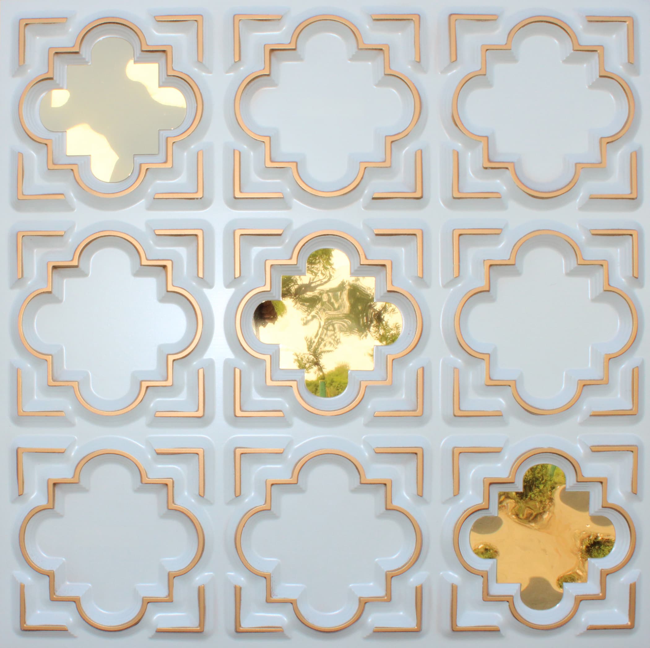 Pearl White Gold Gold Mirror decorative panel