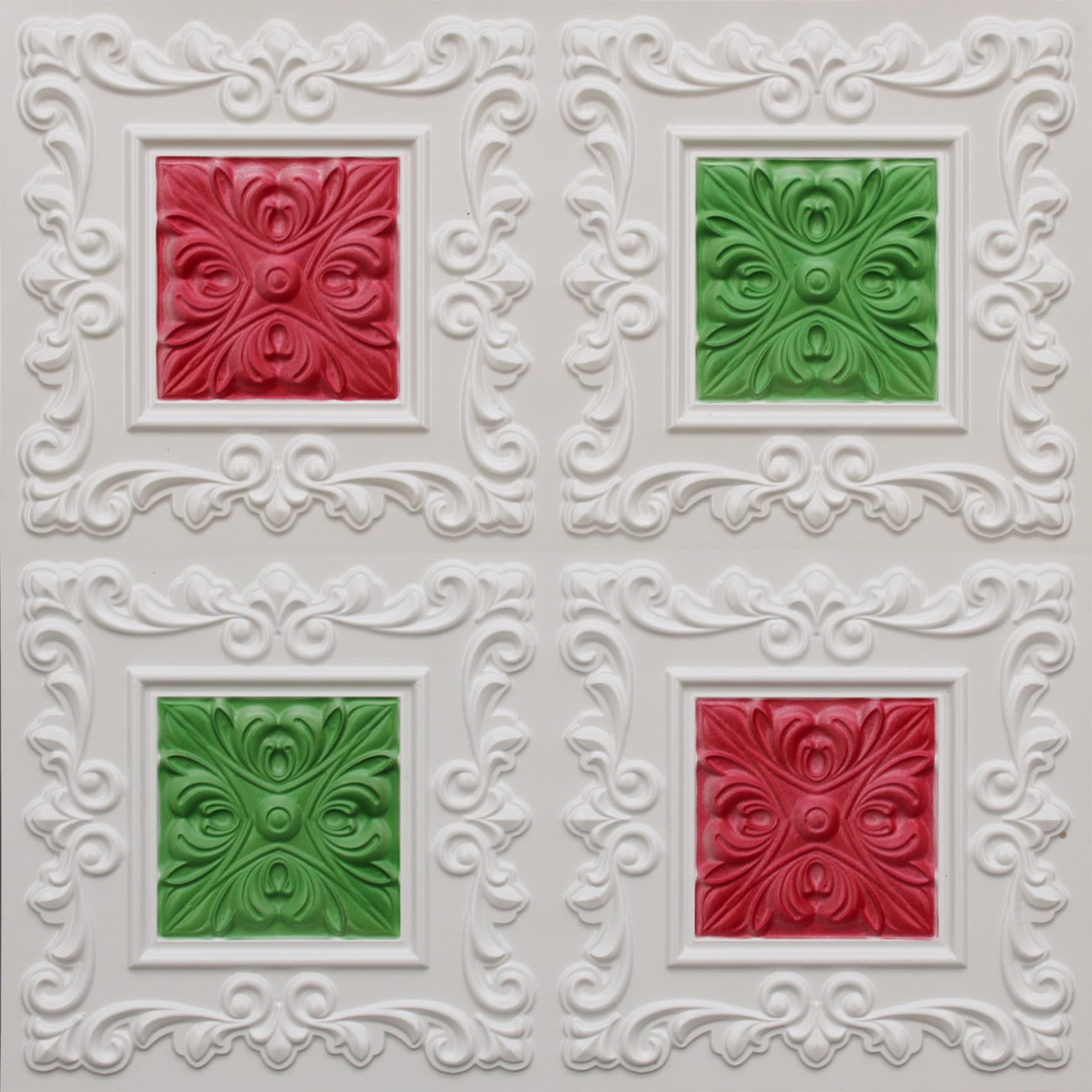 N119 Pearl White - Green panel