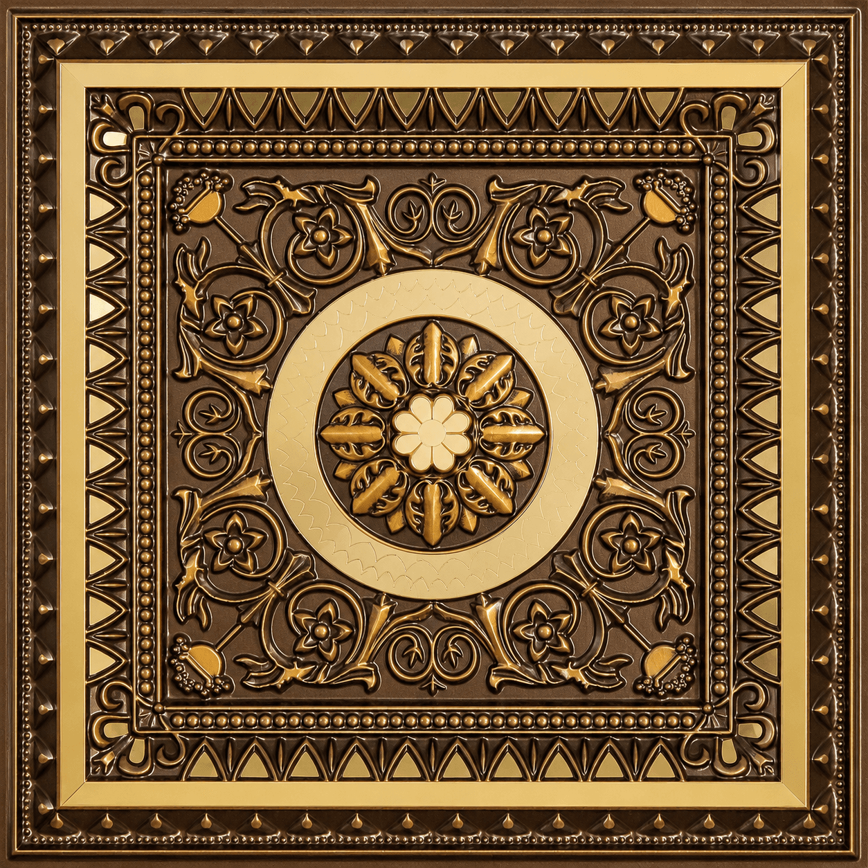 N104 Antique Gold Mirror decorative panel
